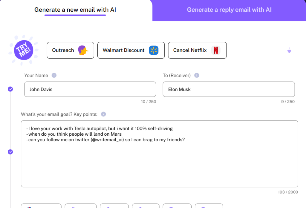 Write mail - Ai Email generators