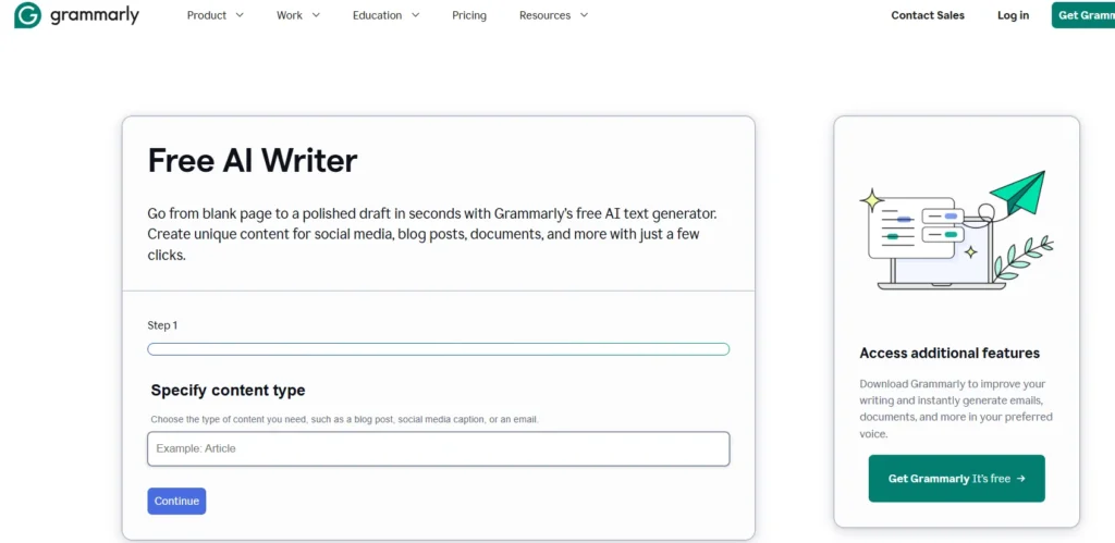 Grammarly - AI text generator tools