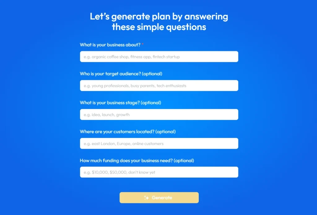 IdeaBuddy - Ai Business Plan Generators