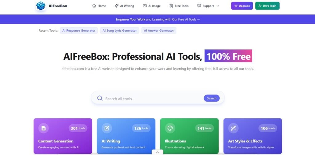 Aifreebox - AI Lyrics Generators
