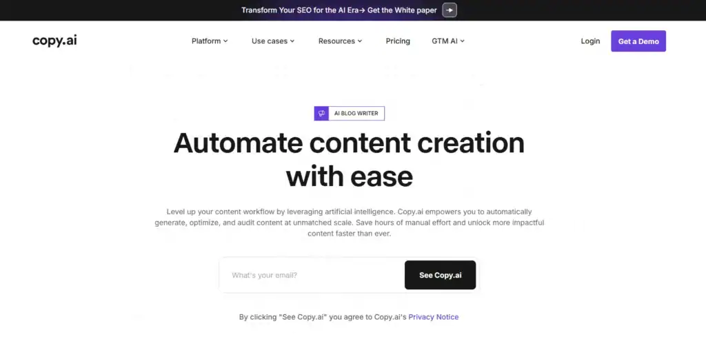 Copy.ai - AI Blog Writer