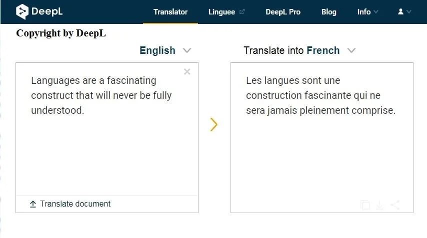 DeepL - Best AI PDF Translators