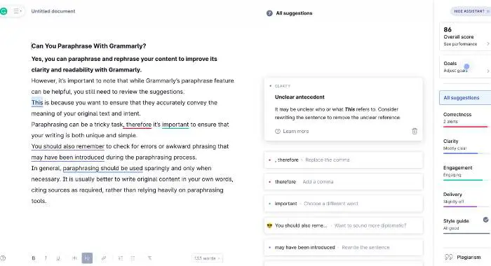 Grammarly - Best AI Paraphraser Tools