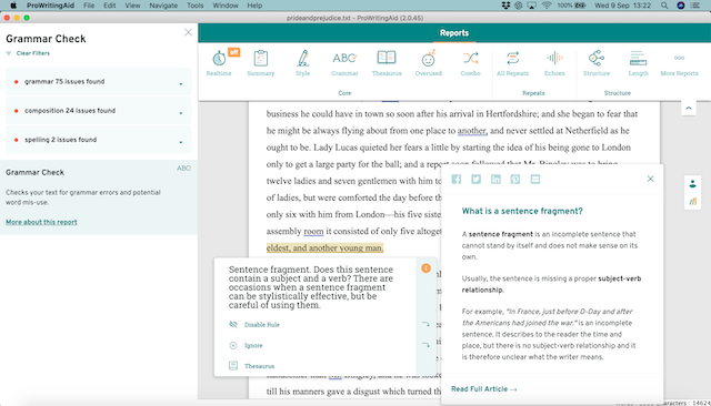 ProWritingAid - ProWritingAid - g- rammar checker7 Best AI Grammar Checker Tools