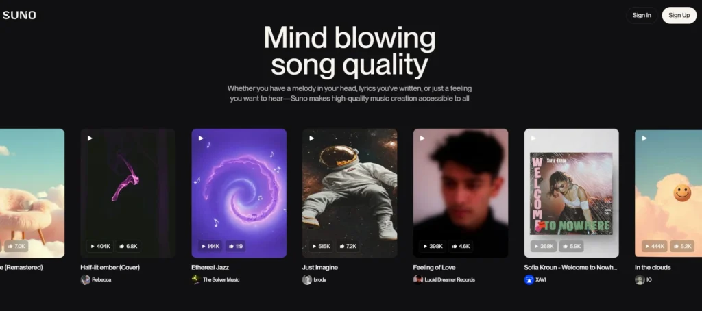 Suno AI music generator tool