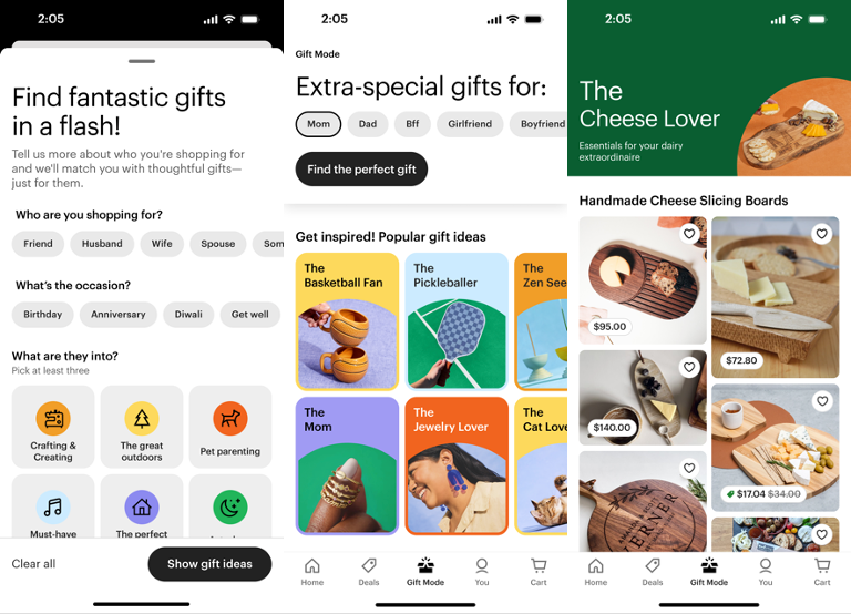 Etsy Gift Mode Launch – Generative AI
