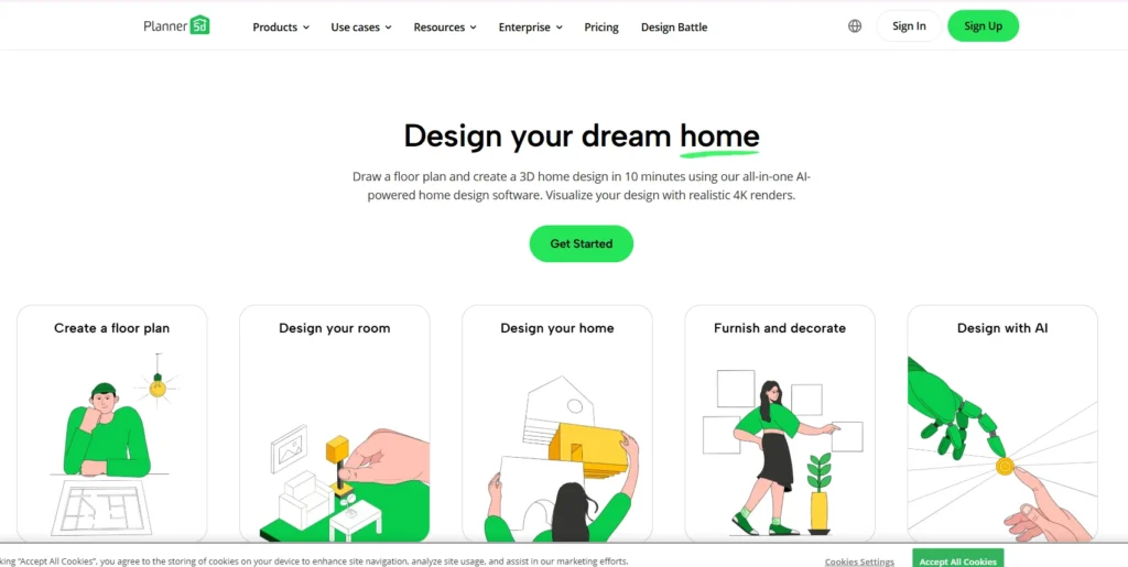Planner 5D - Best AI Interior Design Tools