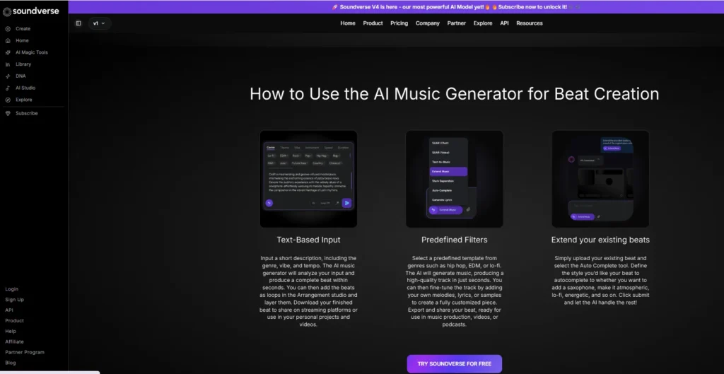 Soundverse AI - AI Beat Maker Tools