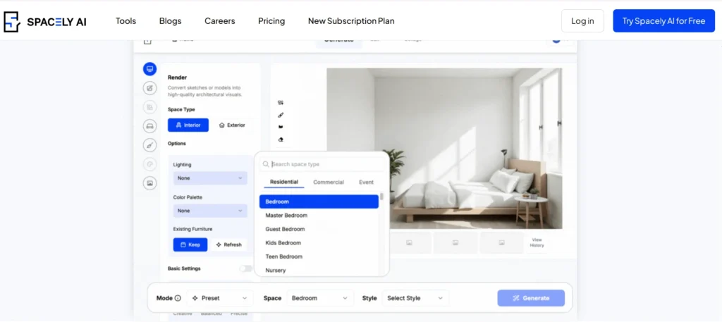 Spacely AI - Best AI Interior Design Tools