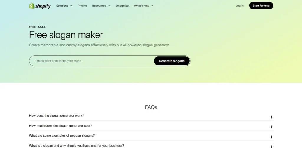 Shopify slogan | Tagline Generators