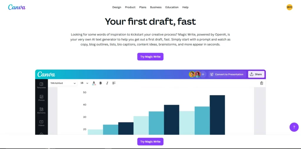 Canva magic write | Tagline Generators