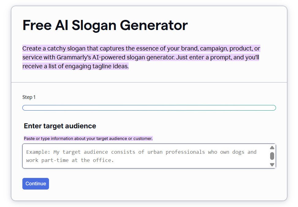 Grammarly - Best Slogan Generators