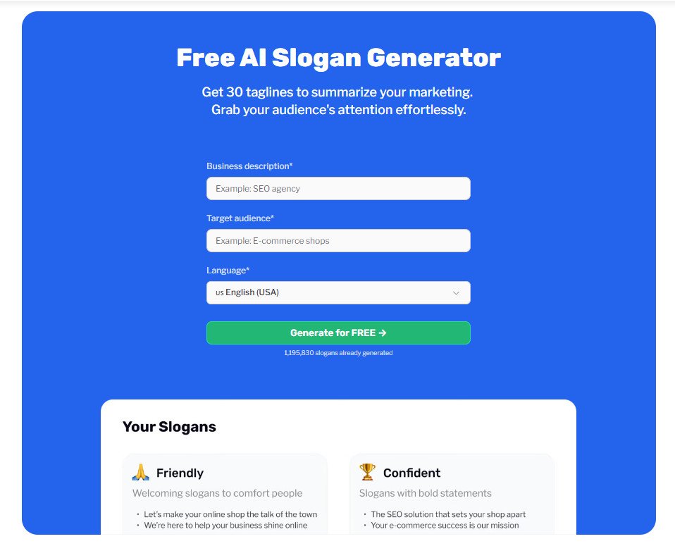 Founder pal - Best Slogan Generators