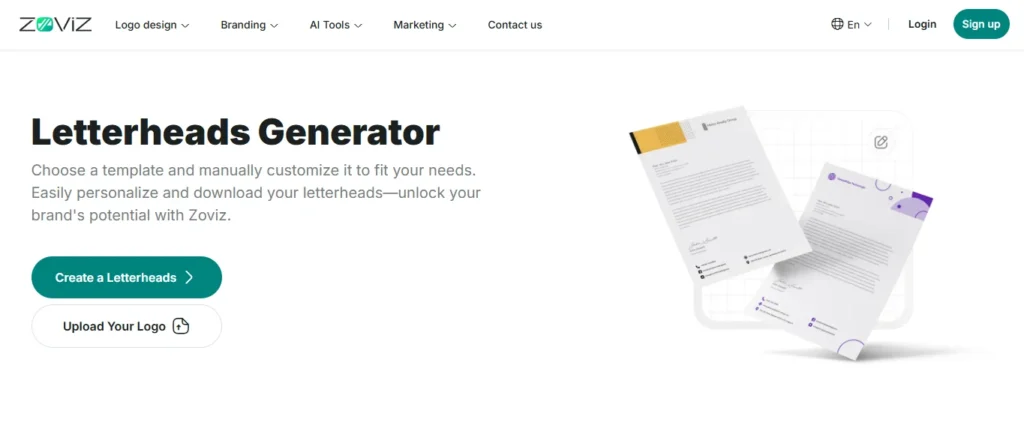 Zoviz - Top AI Letterhead Generators