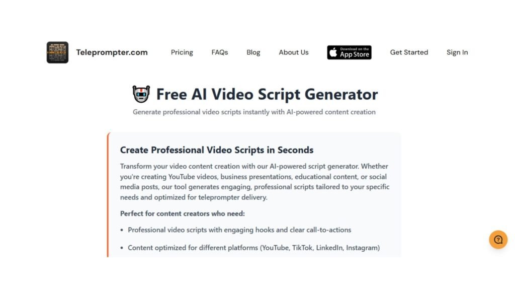 Teleprompter - Best AI Script Writing Tools