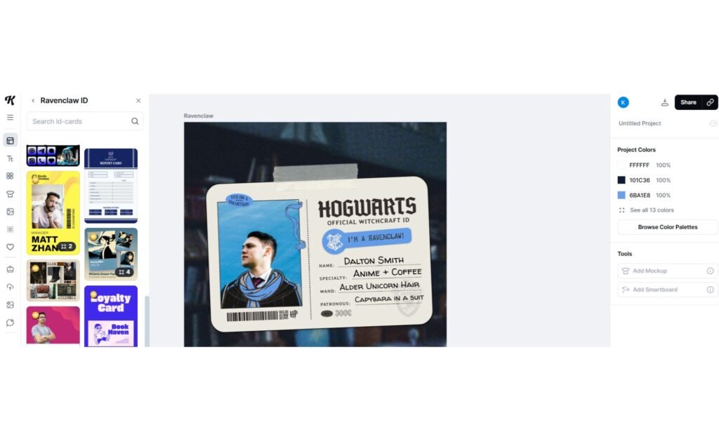 Kittl ID Card Design Tool