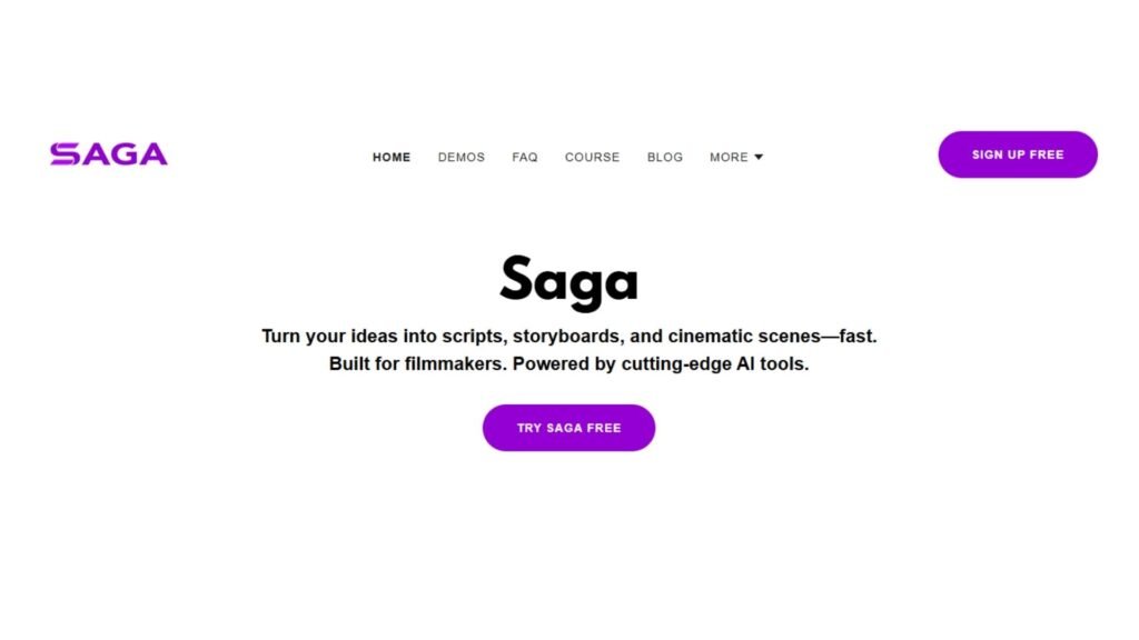 SAGA - Best AI Script Writing Tools