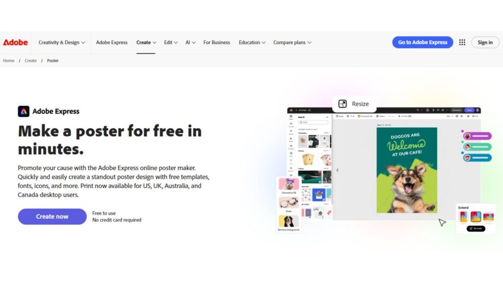 Adobe Express Free Poster Maker