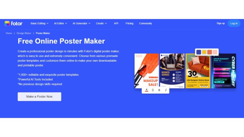 Fotor Free Online Poster Maker