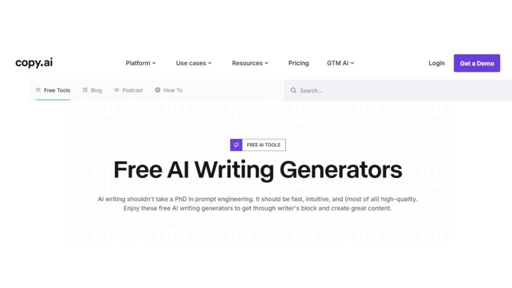 Copy AI - Best AI Script Writing Tools
