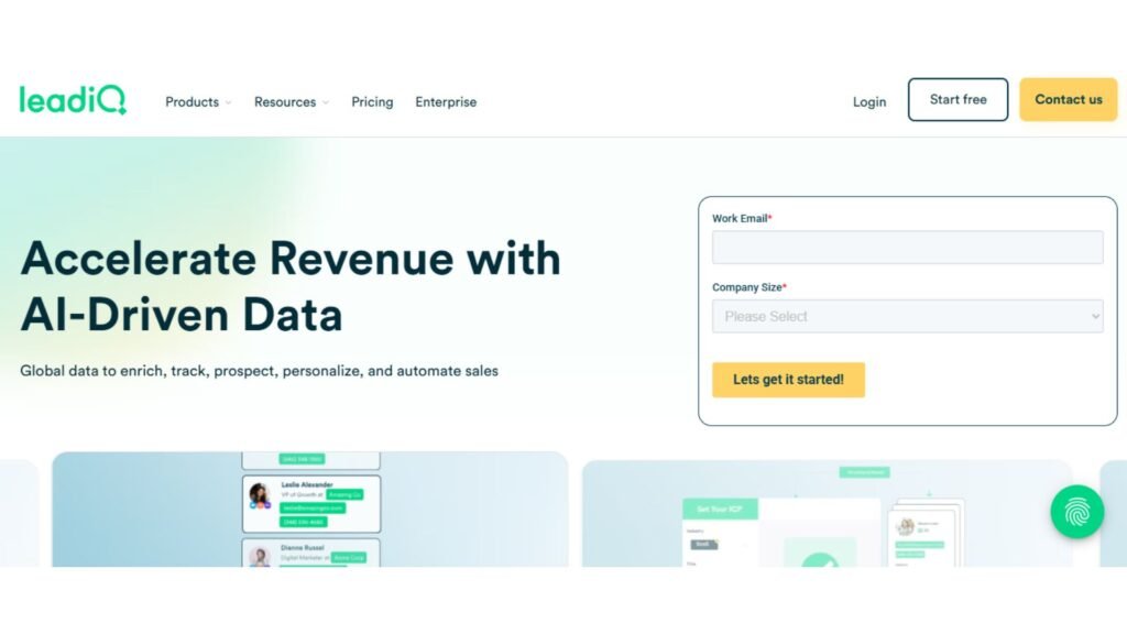 LeadIQ - Best AI Lead Generation Tools