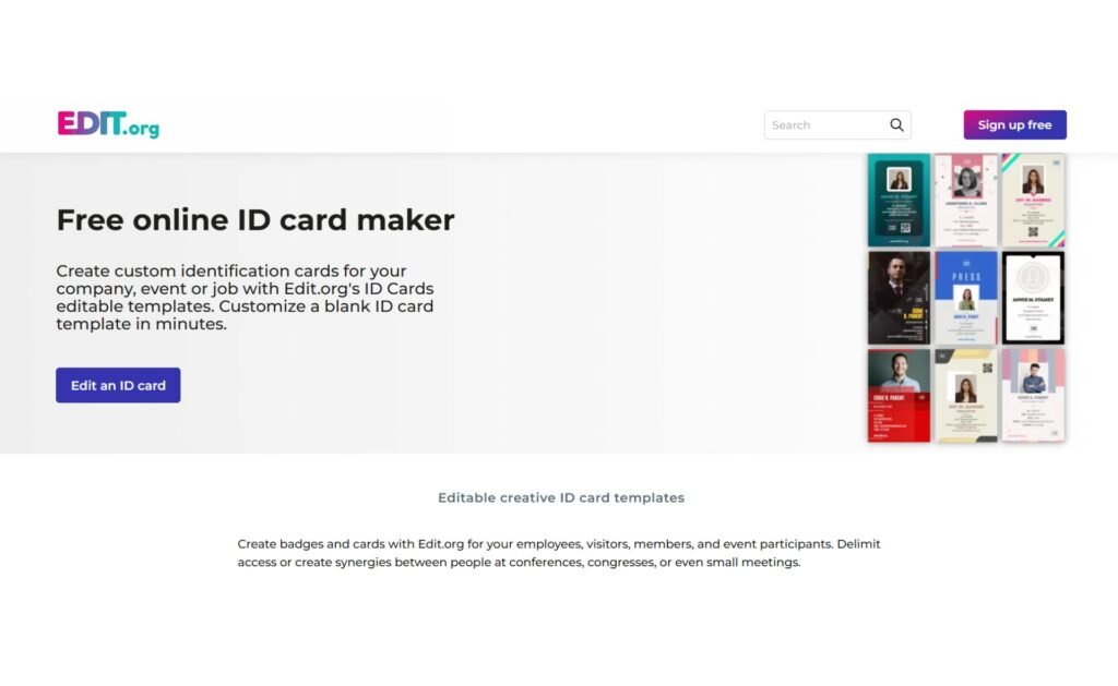 Edit.org ID Card Maker
