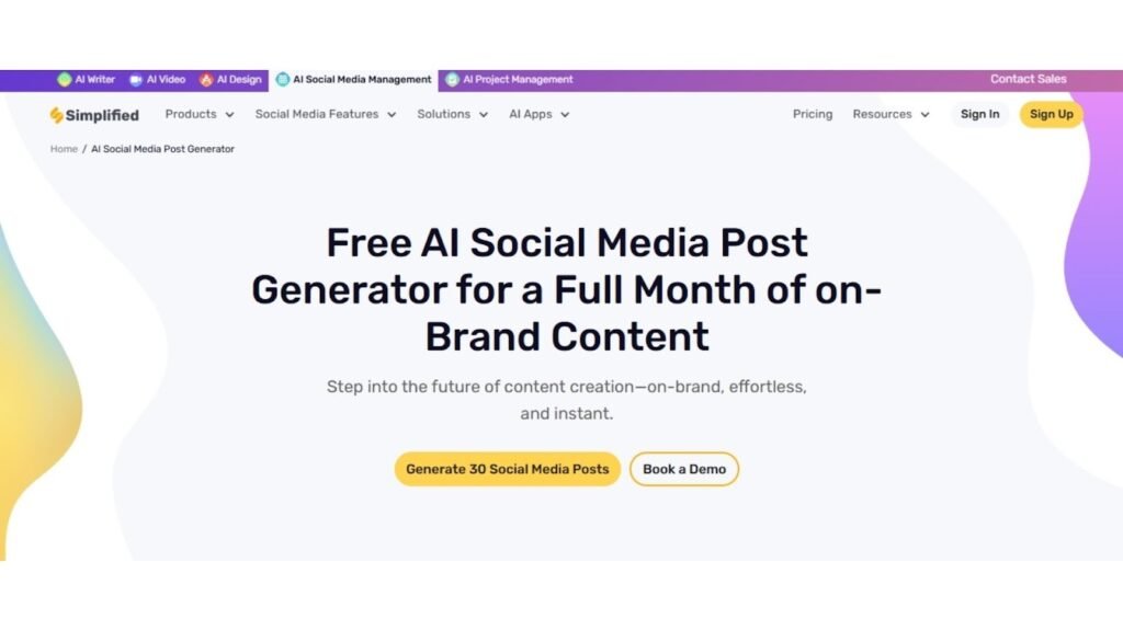 simplified - Best AI Social Media Post Generators