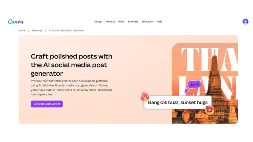canva - Best AI Social Media Post Generators