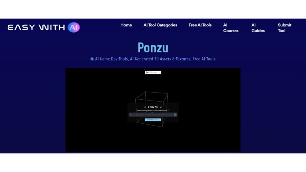 Ponzu AI 3D Modeling Assistant
