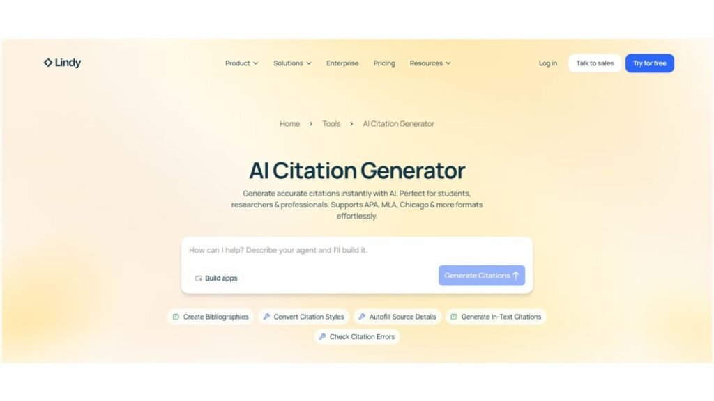Lindy - AI Citation Generators