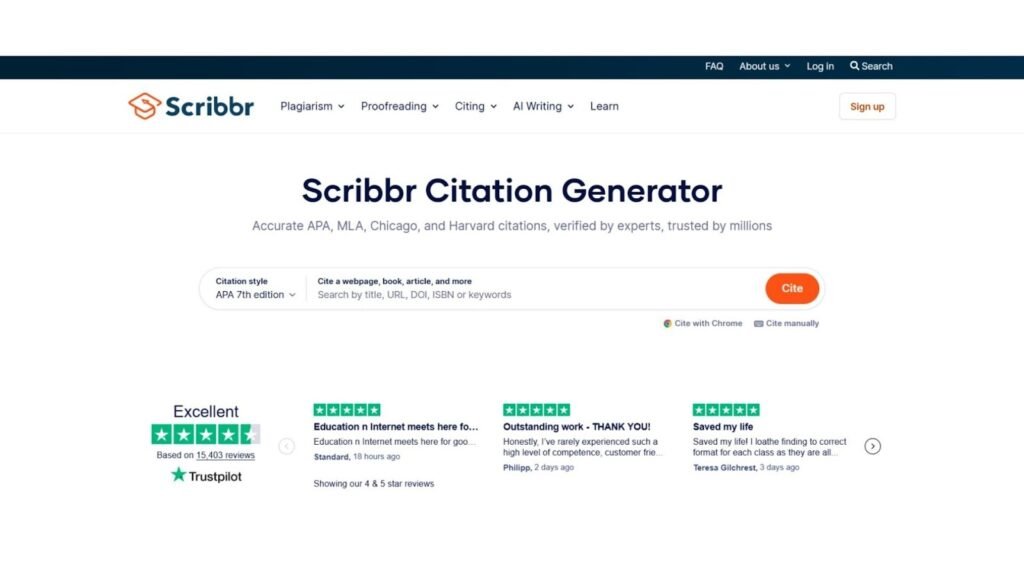 Scribbr - AI Citation Generators
