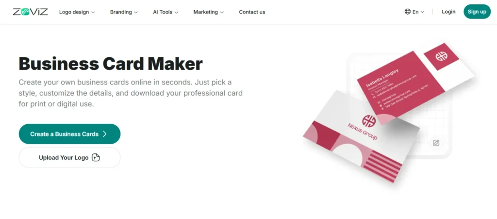 Zoviz | AI Business Card Generators
