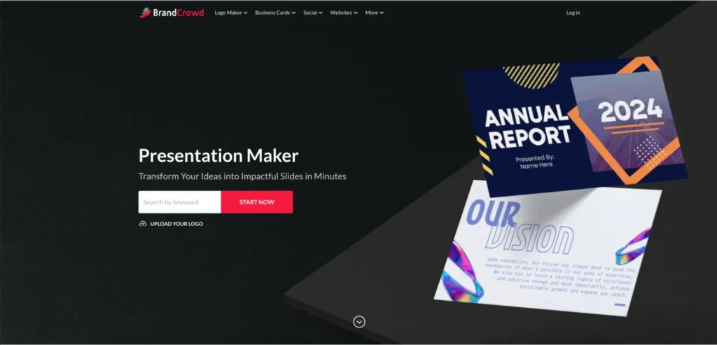 BrandCrowd ai presentation maker