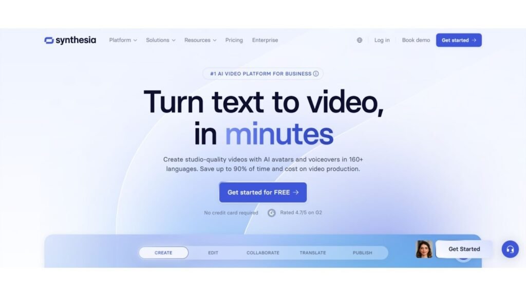 Synthesia - AI Text to Video Generators