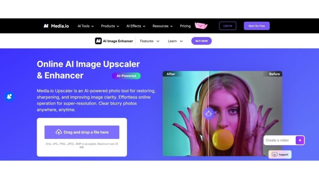Media.io AI Image Upscaler