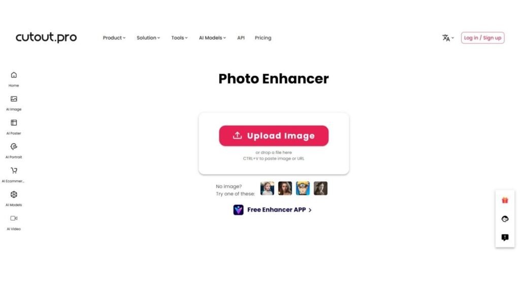 Cutout.pro Photo Enhancer