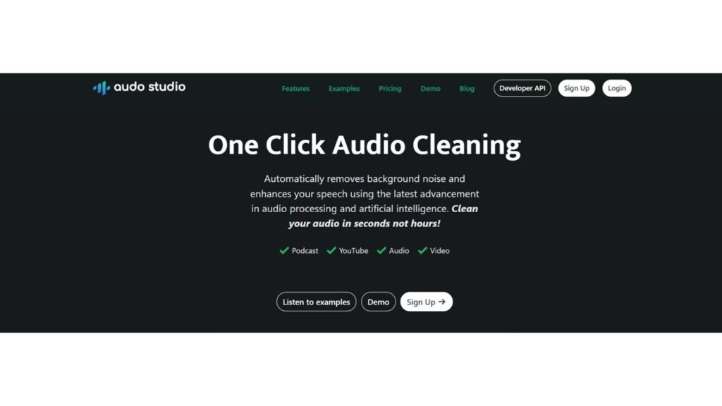 Audo Studio AI audio enhancer tool