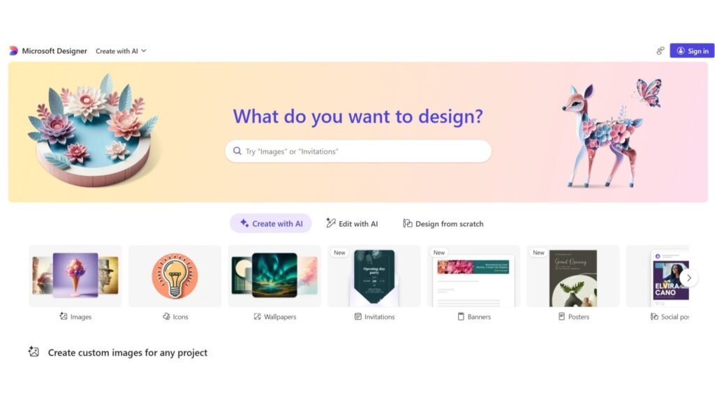 Microsoft Designer - AI Design Makers