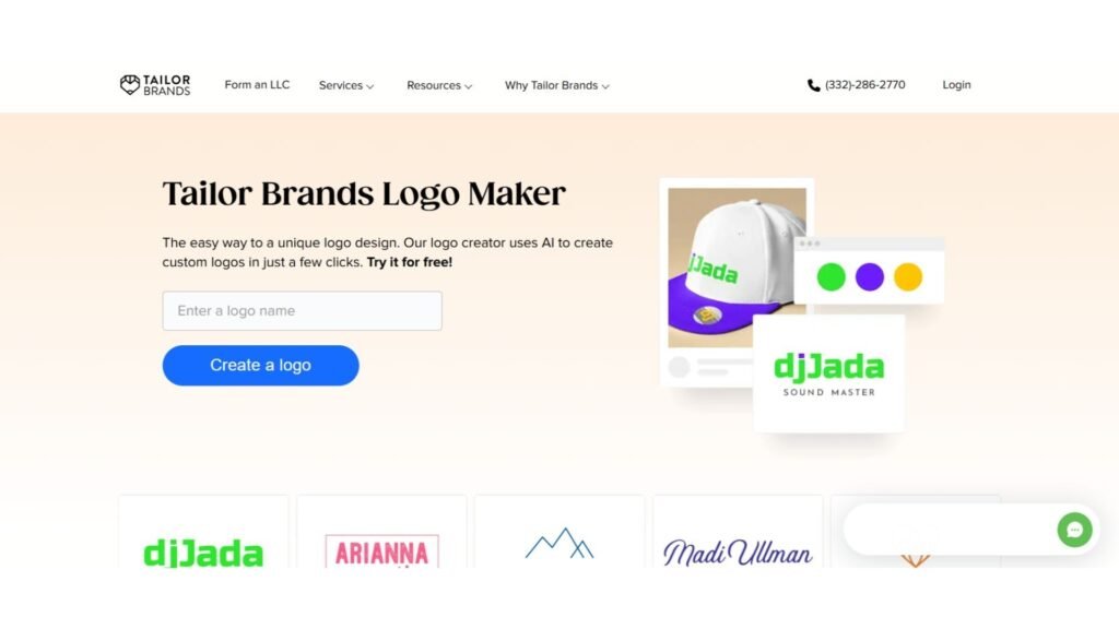 Tailor Brands logo maker