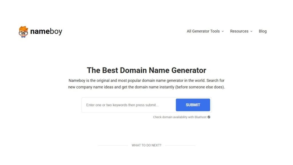 nameboy - Best Domain Name Generators