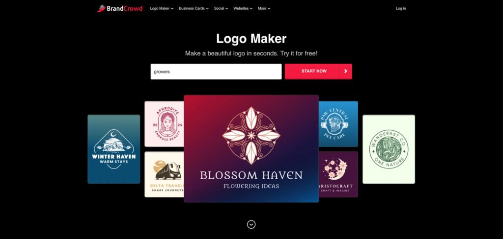 BrandCrowd logo maker