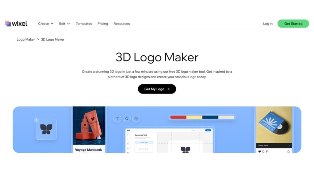 Wix 3D Logo Maker